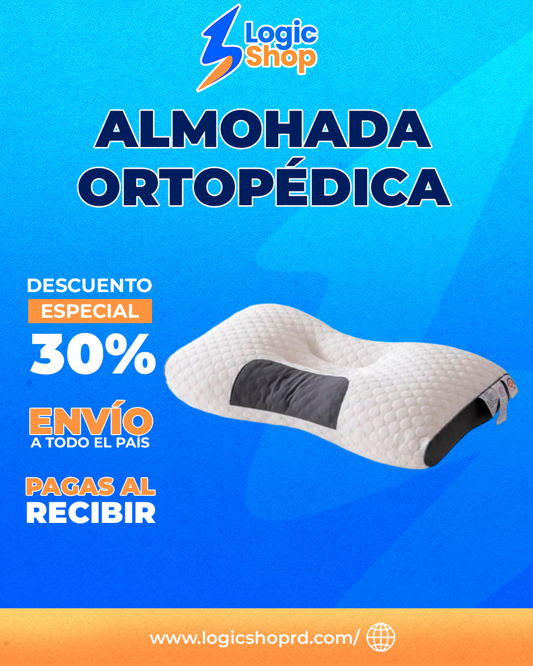 Almohada Ortopédica Cervical Care™ | Sueño Profundo, Columna Alineada sin dolor de cuello
