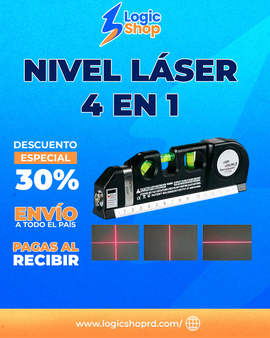 Nivel Láser 4 en 1 Pro™ | Termina Tus Proyectos 3 Veces Más Rápido – ¡Sin Errores!