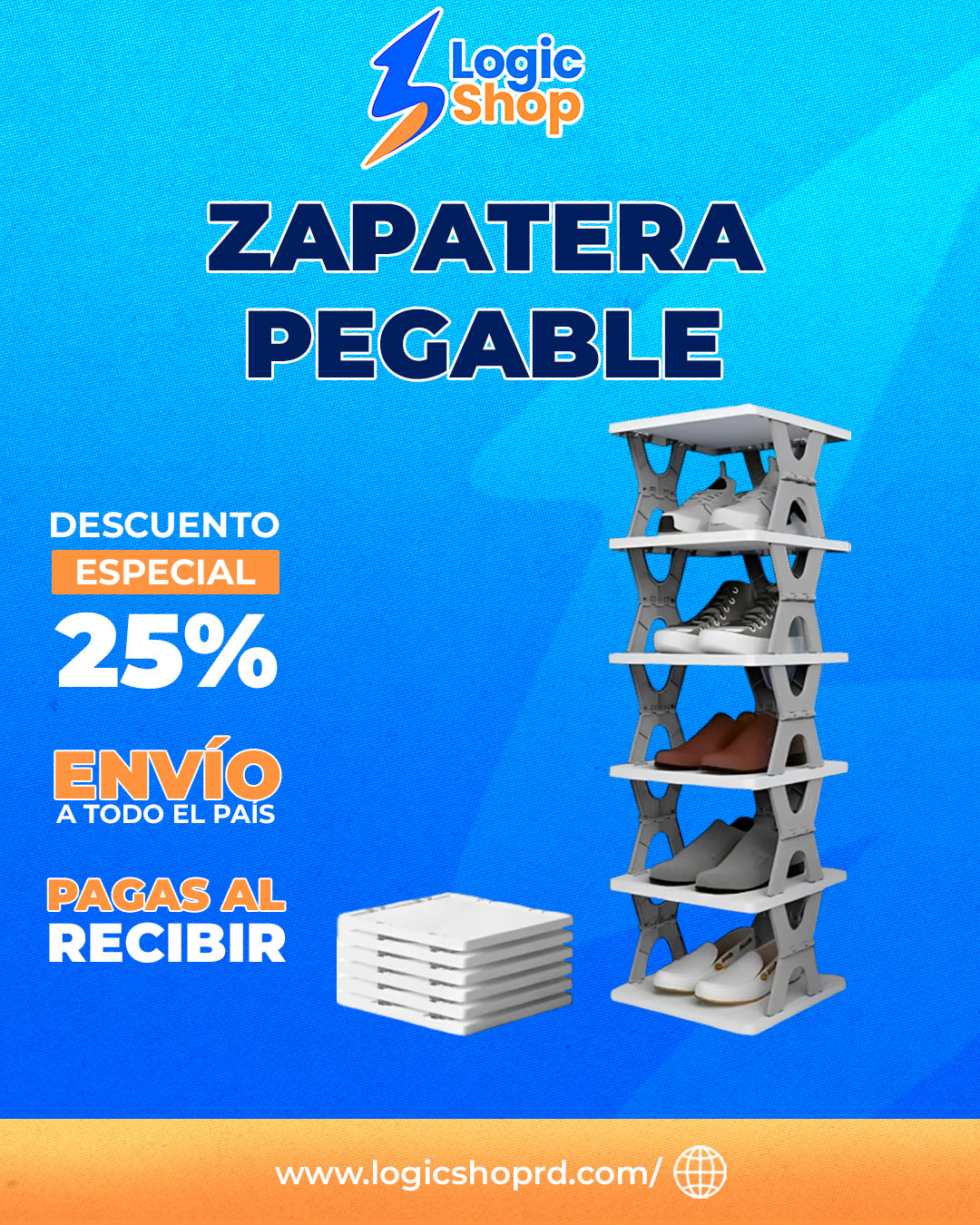 Zapatera Plegable ClosetFlex™ | ¿Armario Desordenado? ¡Solución Instantánea!