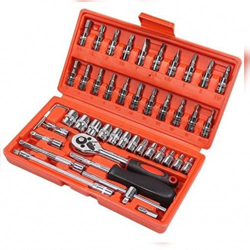 SUPER SET DE HERRAMIENTAS DE 46 LLAVES DE 1/4