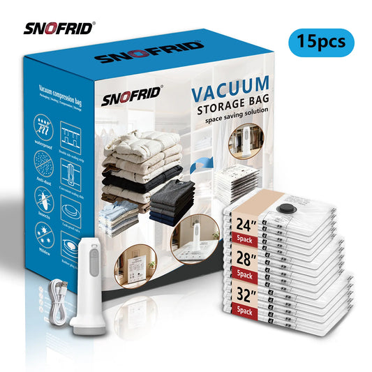 Kit SNOFRID al Vacío (15 Pzs + Bomba) ¡Espacio de sobra!