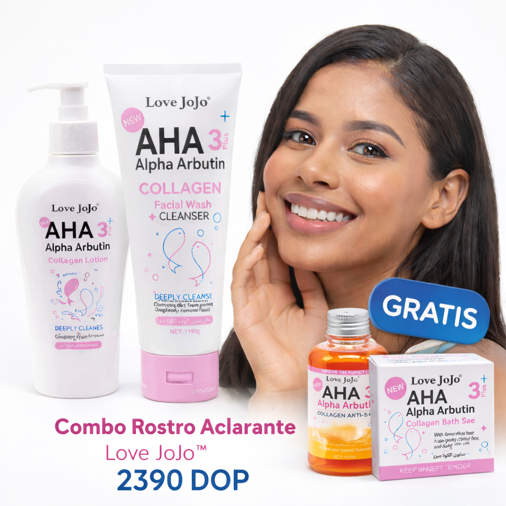 Love Jojo™ - Combo Rutina Facial (Lotion SPF 60 + Cleanser) y Set de Baño GRATIS (Gel + Jabón)