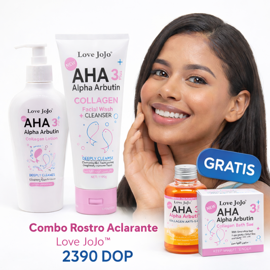 Love Jojo™ - Combo Rutina Facial (Lotion SPF 60 + Cleanser) y Set de Baño GRATIS (Gel + Jabón)