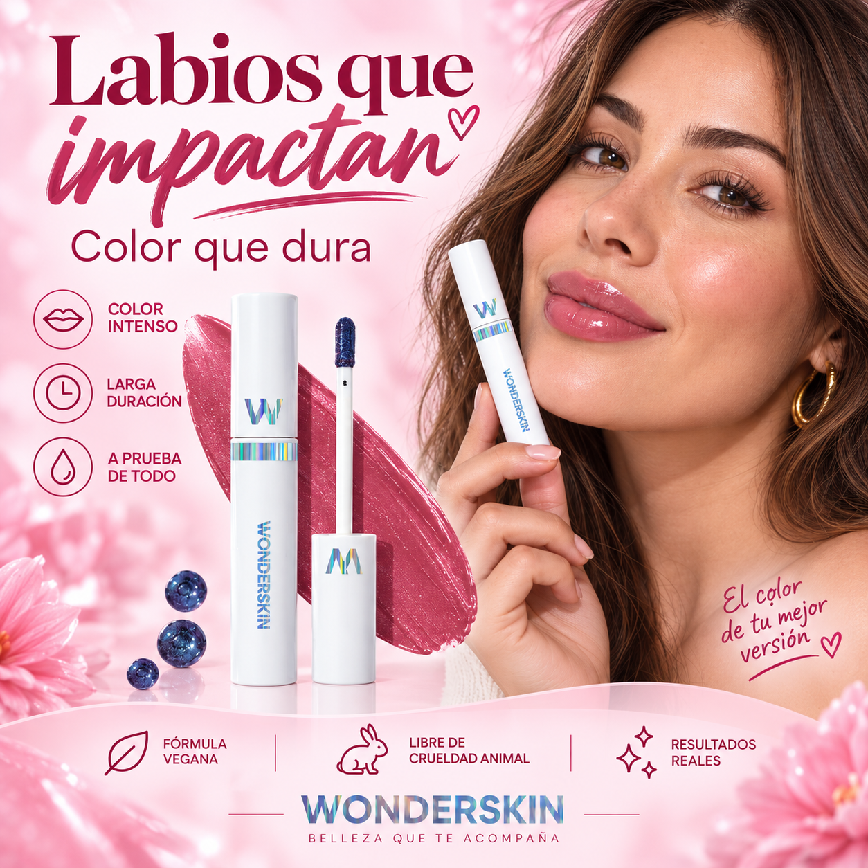 WonderSkin ¡Color intacto por 10 horas sin manchar!