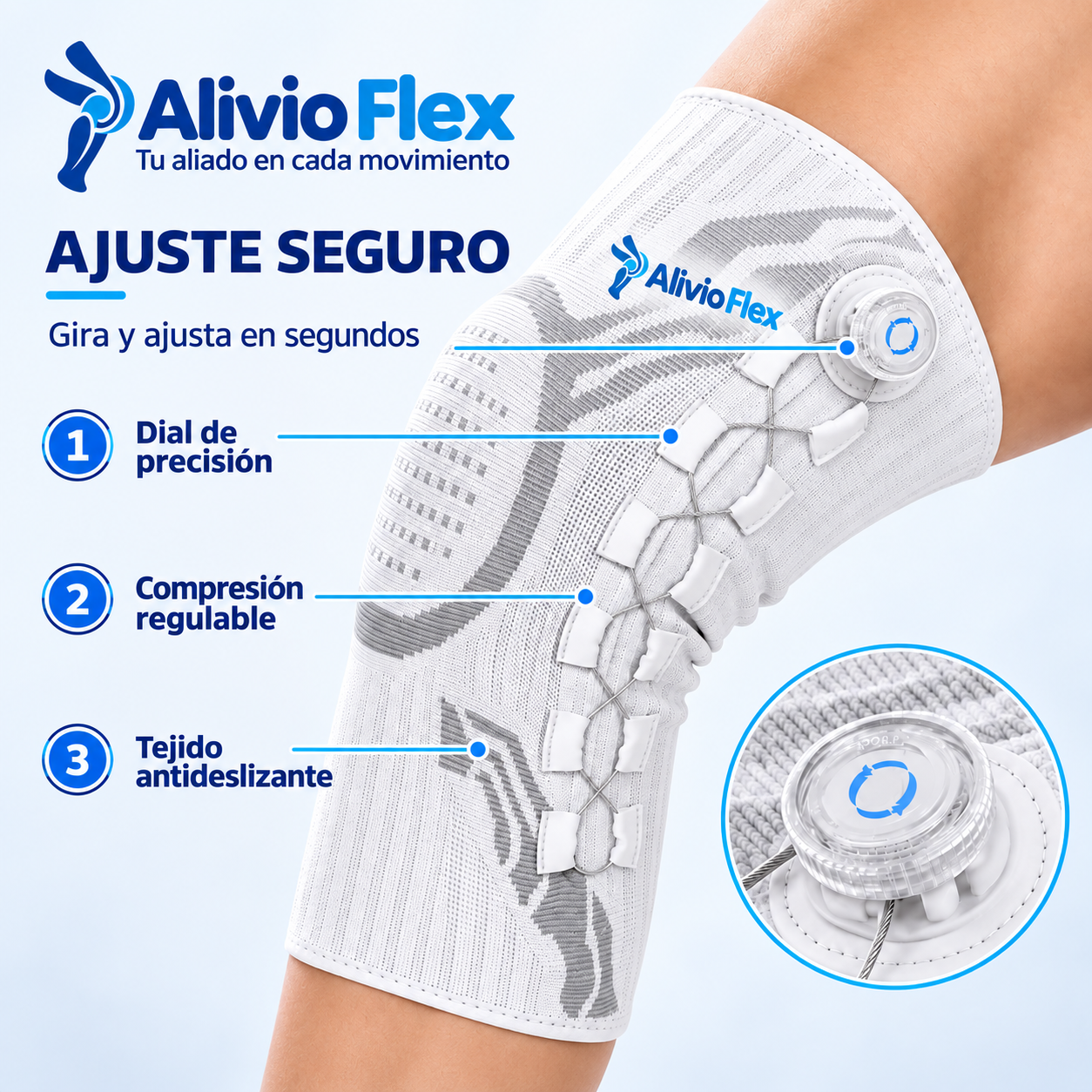Alivio Flex - Rodilleras de Compresión Ajustable