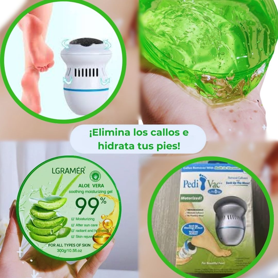 PediVac™ removedor de callos + Crema Aloe Vera Hidratante