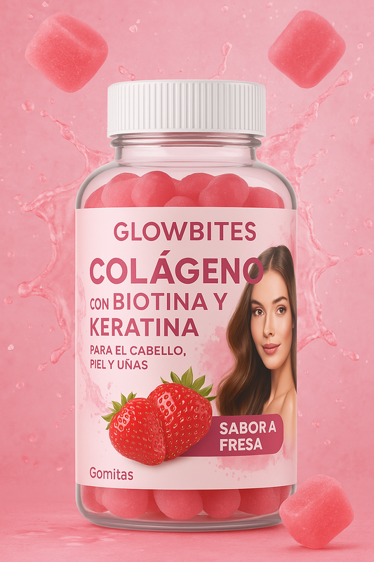 Gomitas Glowbites™ Colageno, Biotina y Keratina | Cambia Tu piel, cabello y uñas desde dentro