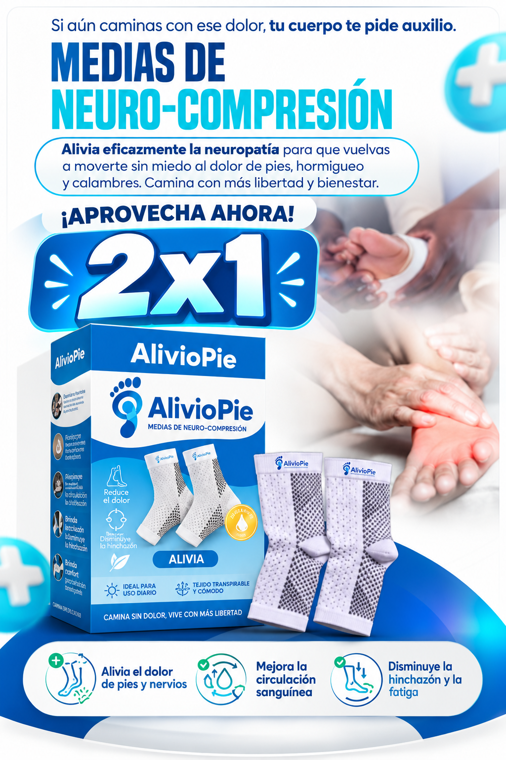 AlivioPie® Medias de Compresión Ortopédicas