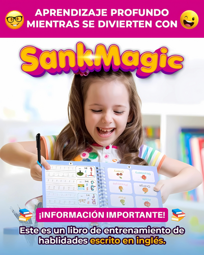 Set caligrafía Magica 4 Libros + Verbalingo GRATIS (+223 palabras en ingles y español)